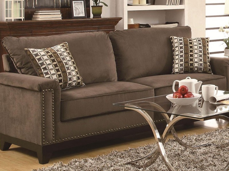 Grey Leather Reclining Sofa