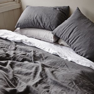 Grey Linen Duvet Cover