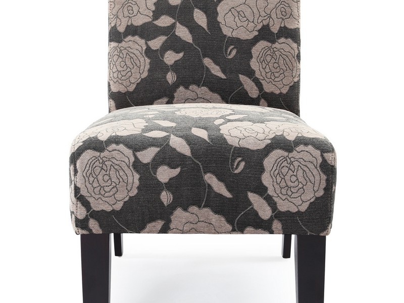 Grey Patterned Accent Chair