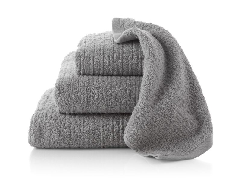 Grey Patterned Bath Towels