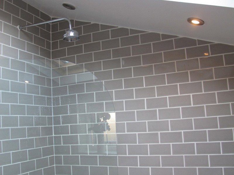 Grey Subway Tile Bathrooms