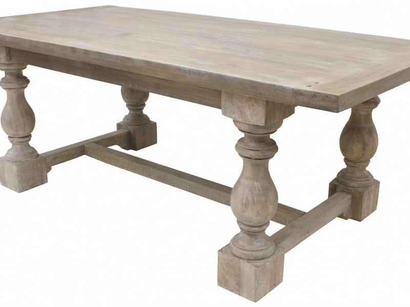 Grey Wash Wood Dining Table