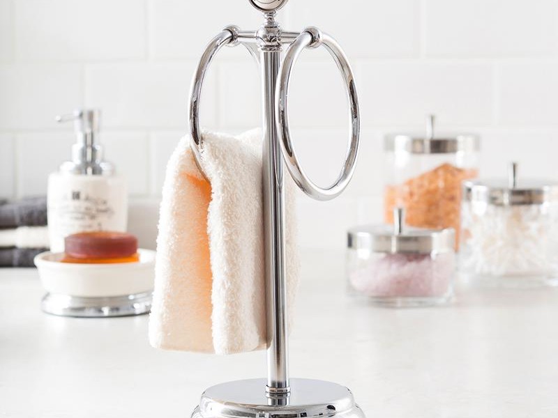 Hand Towel Stand Chrome