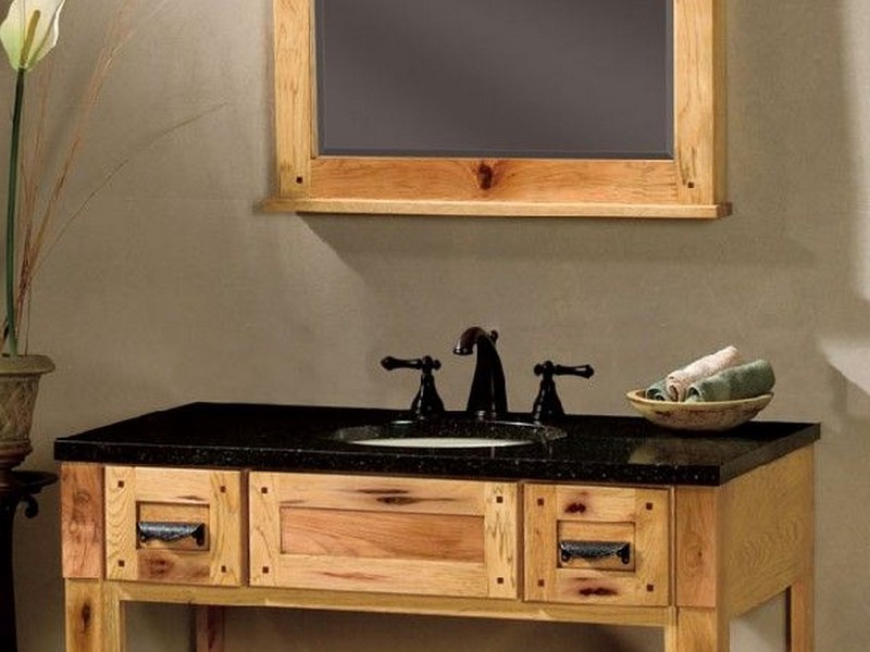 Hickory Bathroom Vanity 48