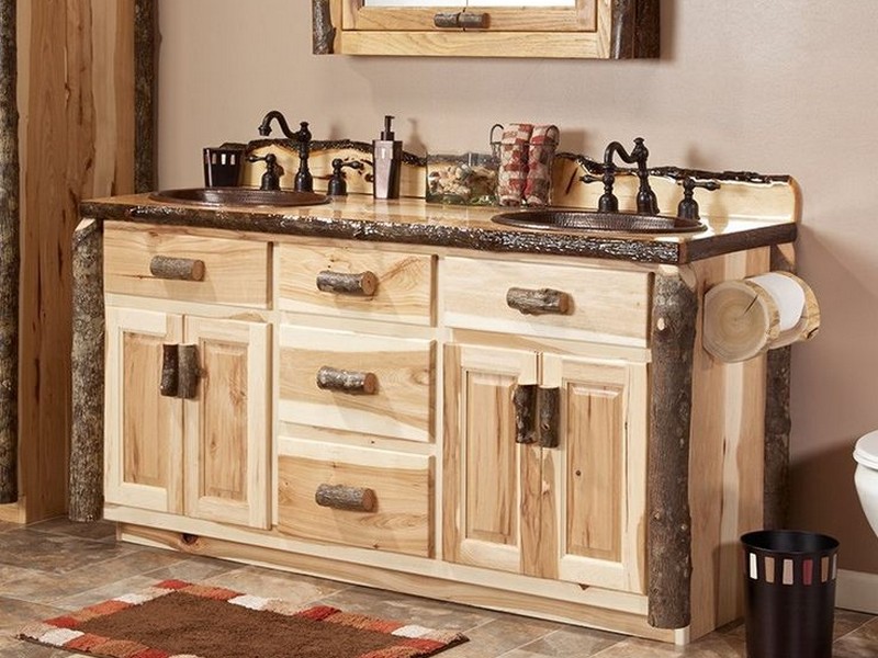 Hickory Bathroom Vanity Cabinet