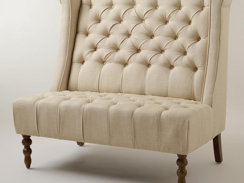 High Back Settee Upholstered