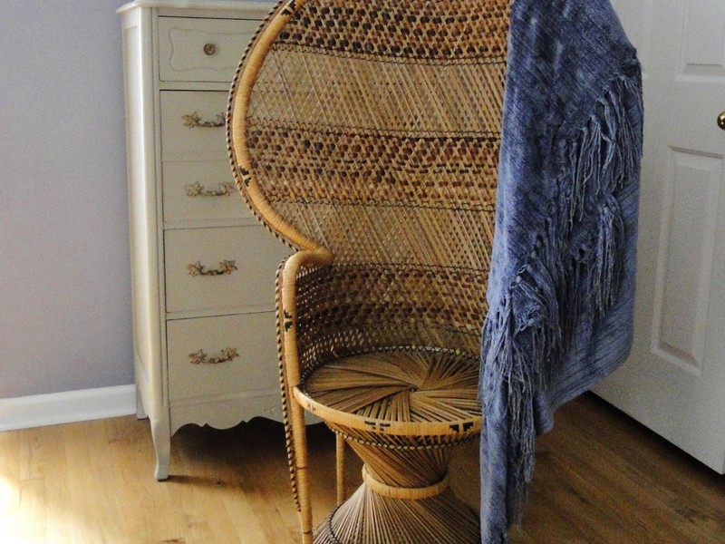 High Back Wicker Chair