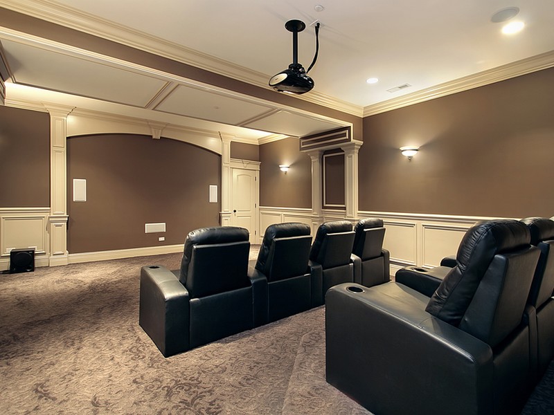 Home Theater With Stadium Seating