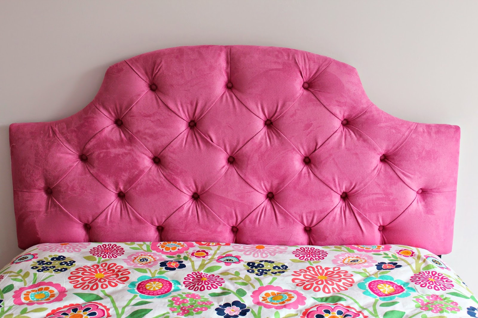 Hot Pink Tufted Headboard