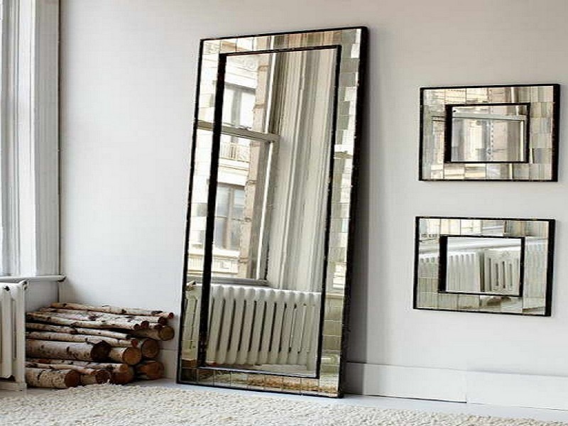 Ikea Silver Floor Mirror