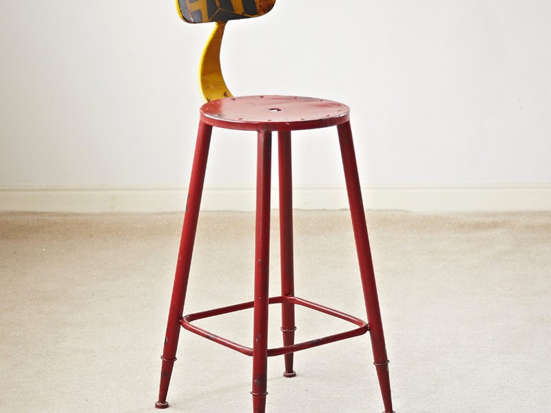 Industrial Style Bar Stools With Back