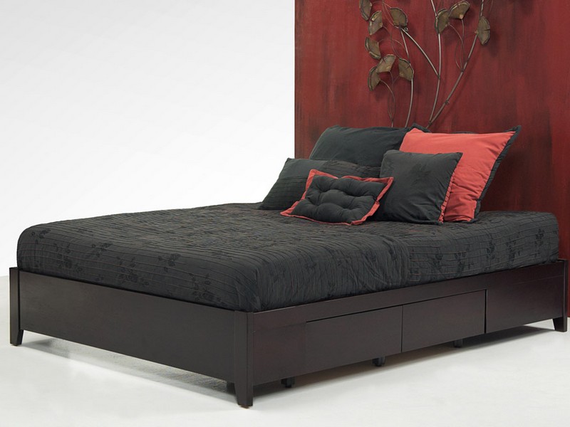 Japanese Style Platform Bed With Storage