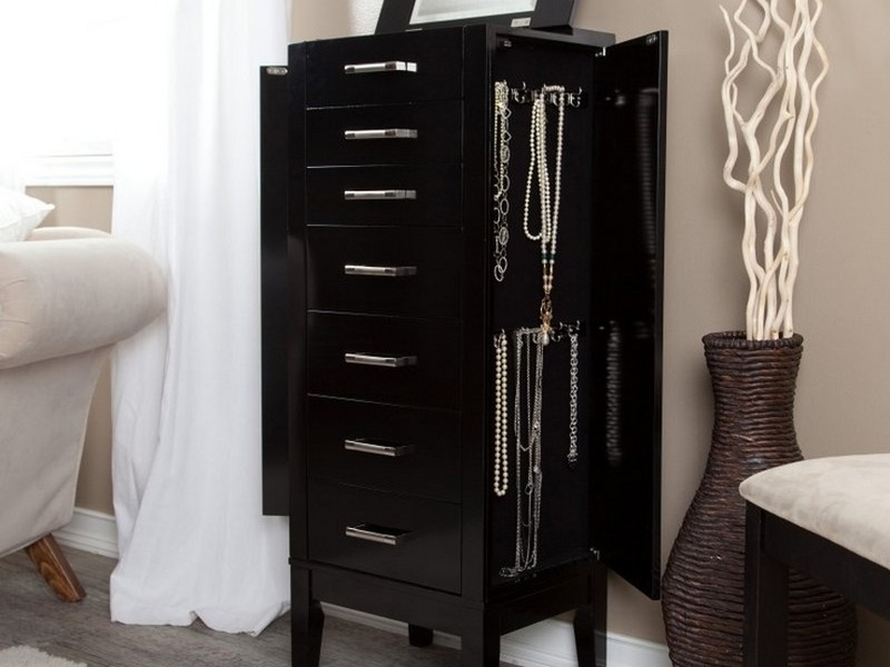 Jewelry Armoire Black