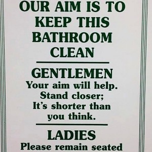 Keep Clean Bathroom Signs Funny