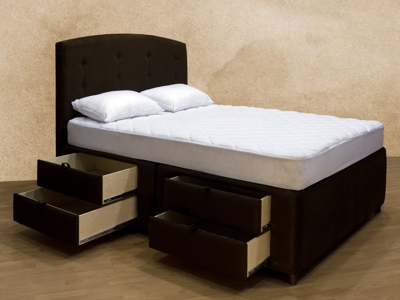 King Bed Frame With Storage Drawers