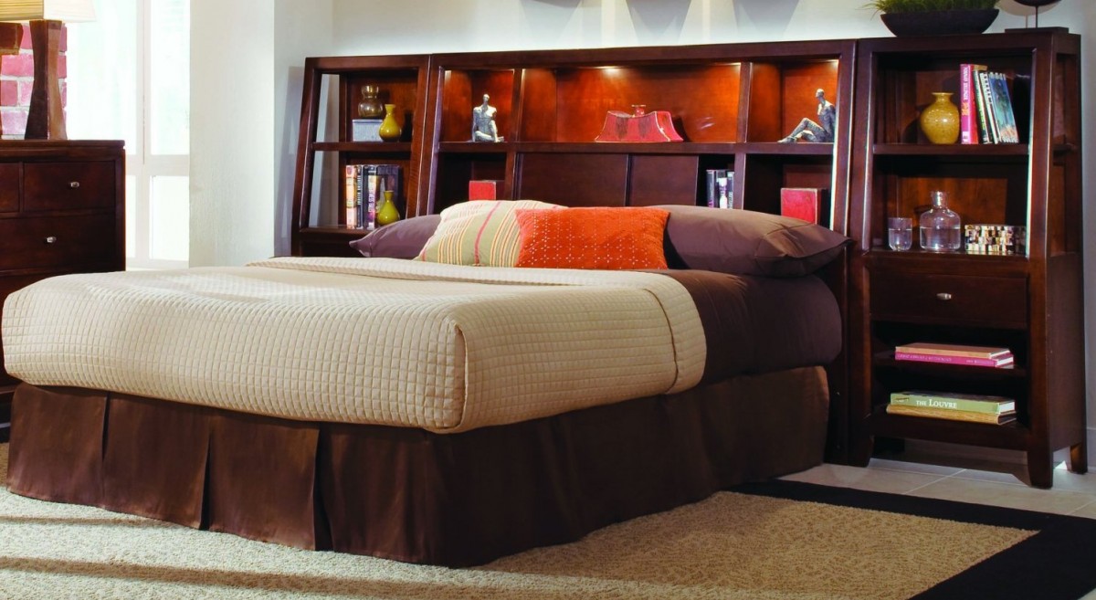 King Size Headboard With Shelves