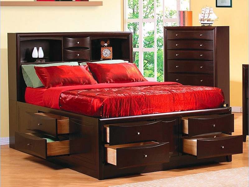 King Size Platform Bed With Drawers Underneath