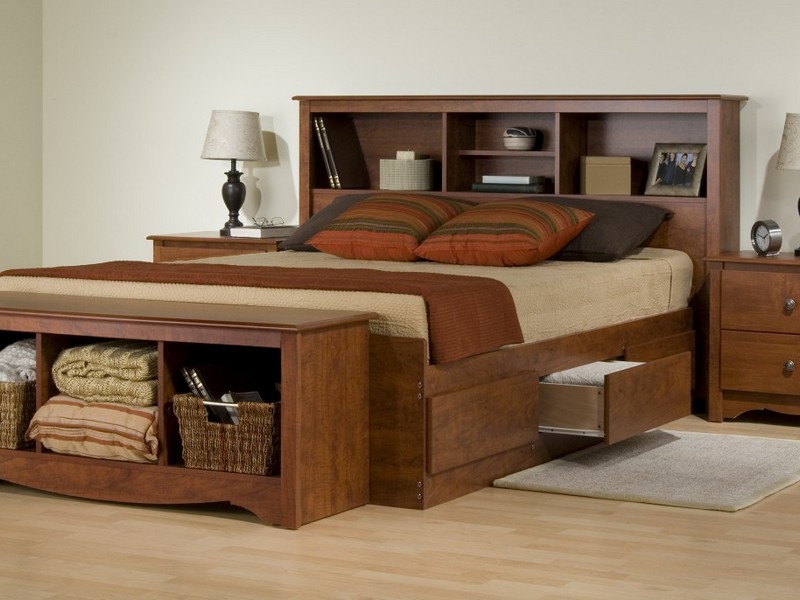 King Sleigh Bed With Storage Drawers