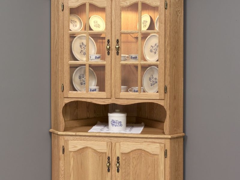 Kitchen Corner Hutch Oak