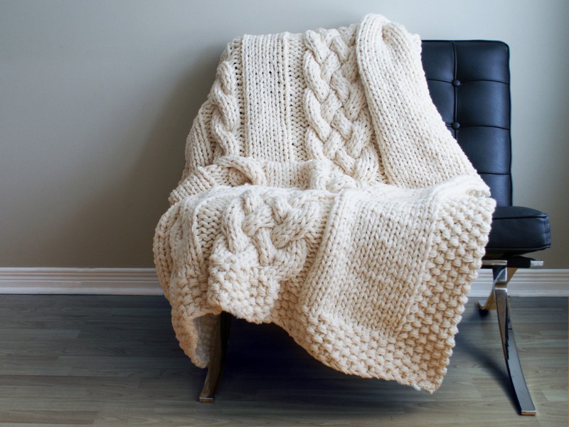 Large Cable Knit Comforter