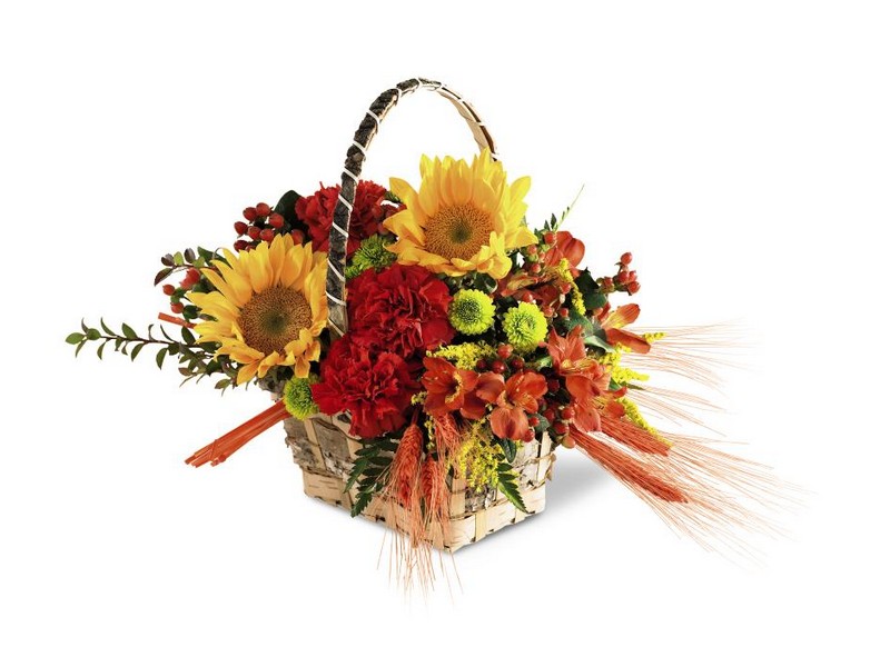 Large Floral Arrangements In Baskets