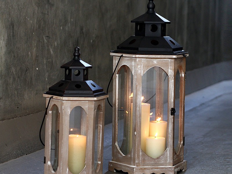 Large Glass Floor Standing Candle Holders