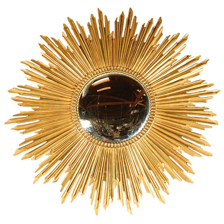 Large Gold Sunburst Mirror