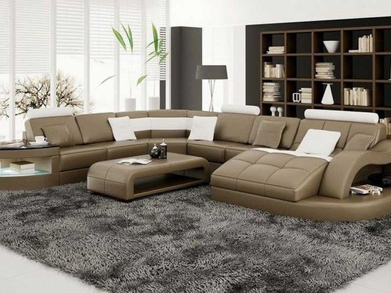 Large Leather Sectional