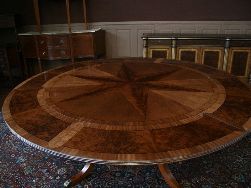 Large Round Dining Table With Leaves