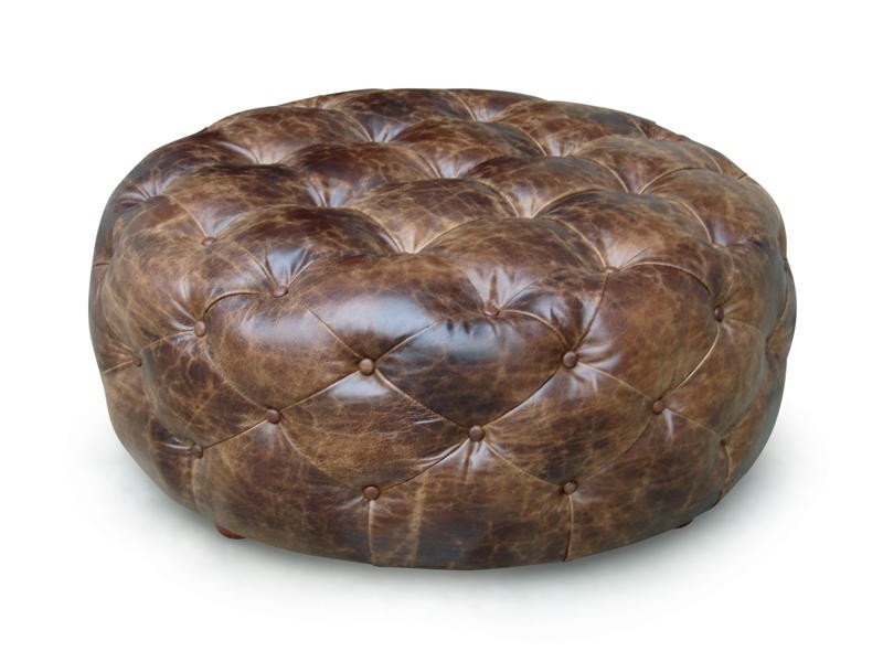 Large Round Tufted Ottoman