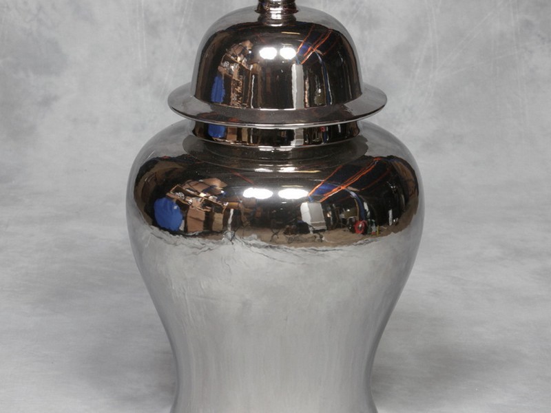 Large Silver Ginger Jars