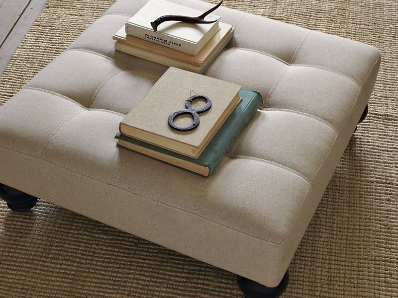 Large Upholstered Ottoman Coffee Table