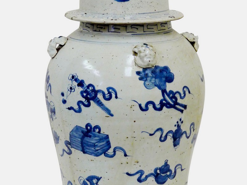 Large White Ginger Jars