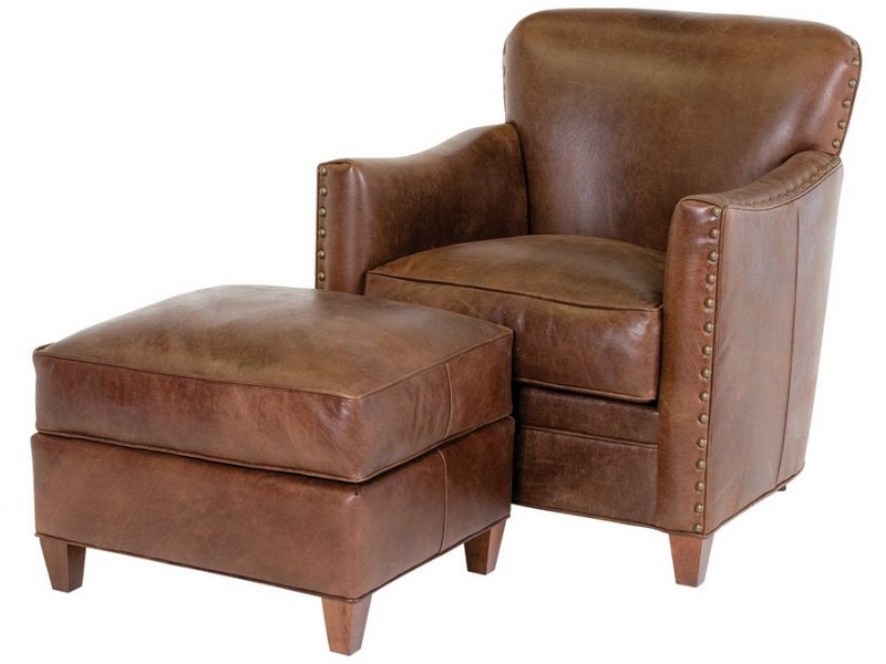 Leather Club Chair And Ottoman