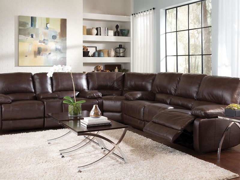 Leather Couch Recliner Set