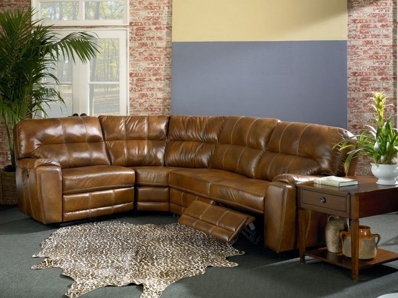 Leather Power Recliner With Cup Holders