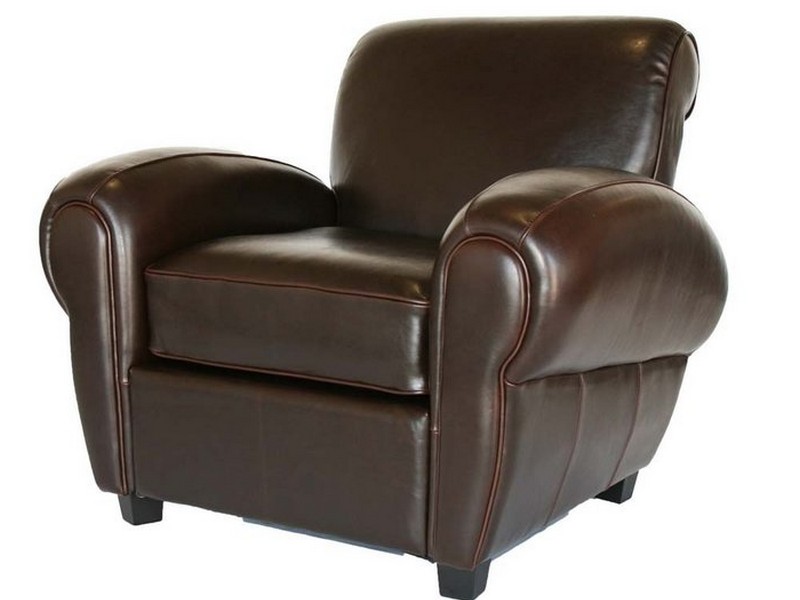 Leather Recliner Club Chair