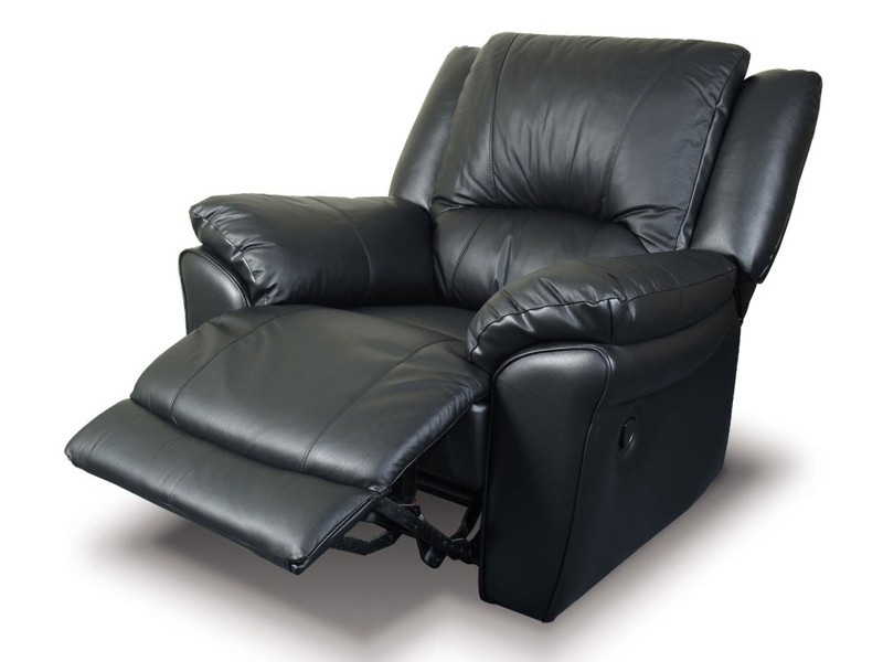 Leather Reclining Chair With Ottoman