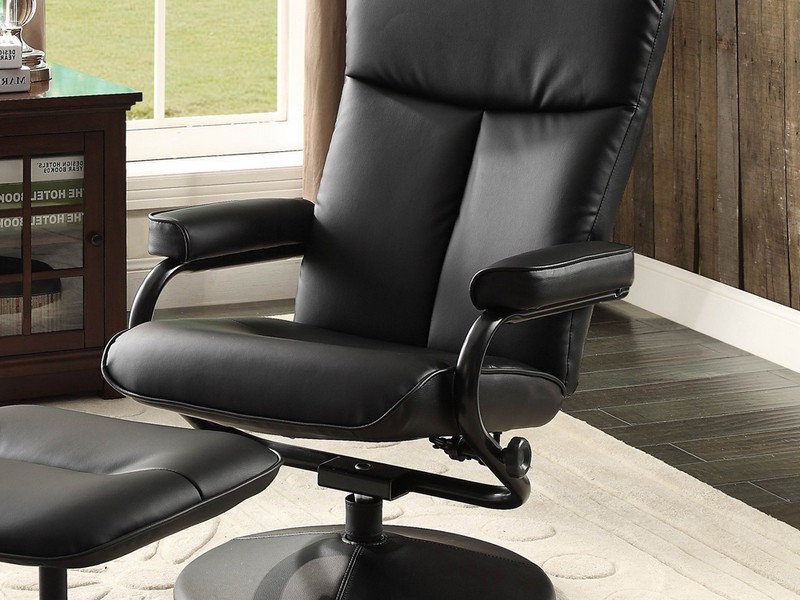 Leather Reclining Club Chair