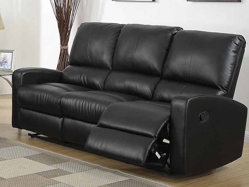 Leather Reclining Couch Set