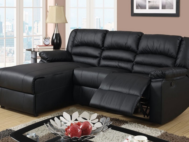 Leather Reclining Sectional Sofa With Chaise