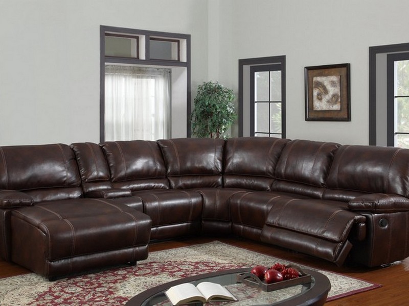 Leather Reclining Sectional Sofa