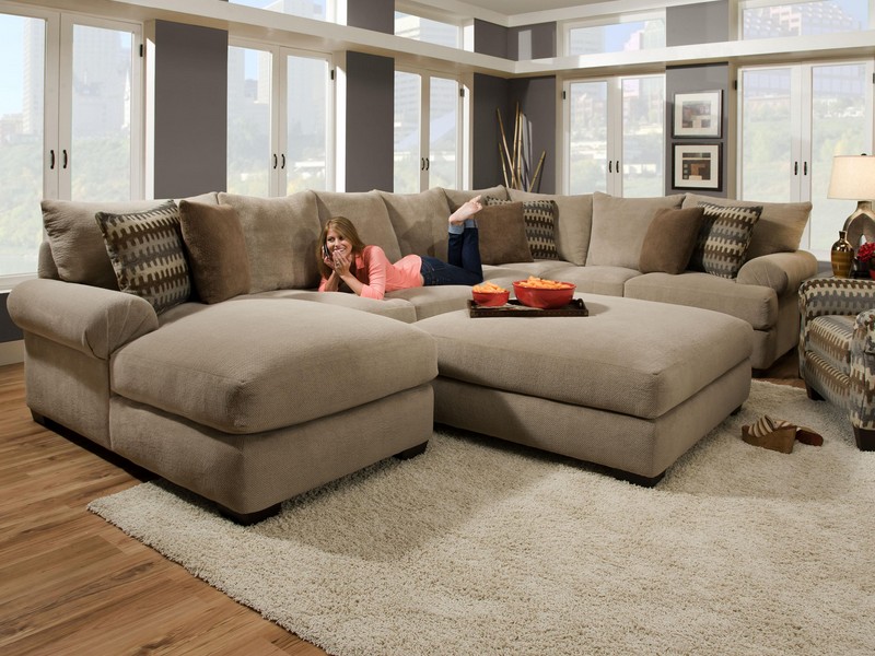 Leather Sectional With Ottoman