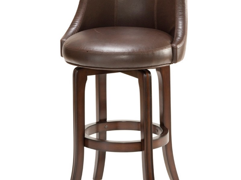 Leather Swivel Counter Stools With Backs