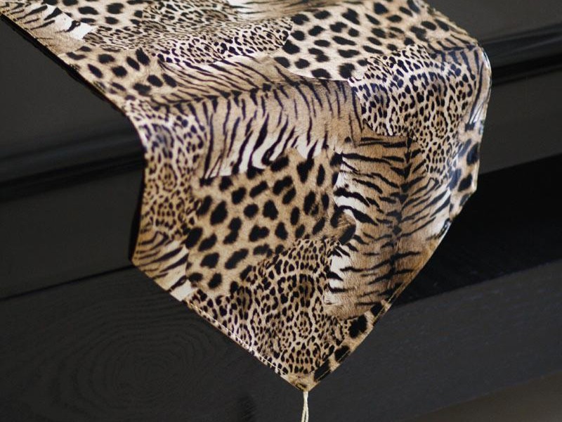 Leather Table Runner Brown
