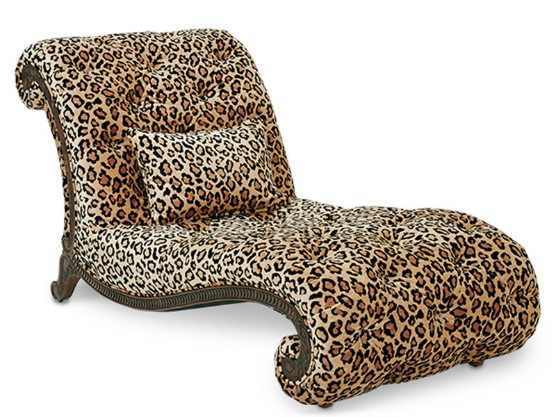 Leopard Print Chaise Lounge