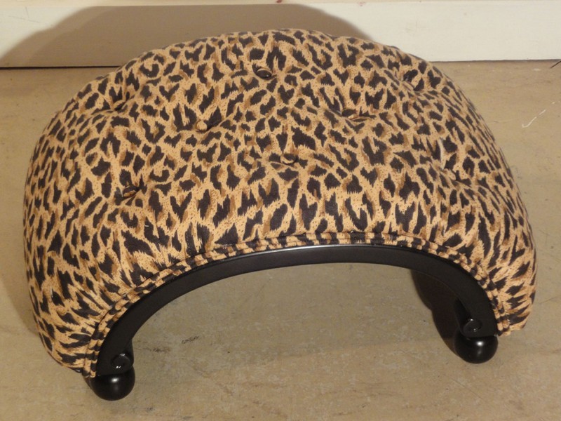 Leopard Print Ottoman