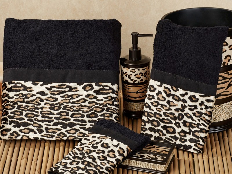 Leopard Print Towels Set