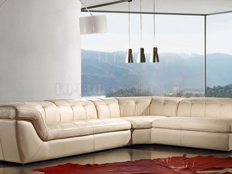 Light Brown Leather Sectional Sofa