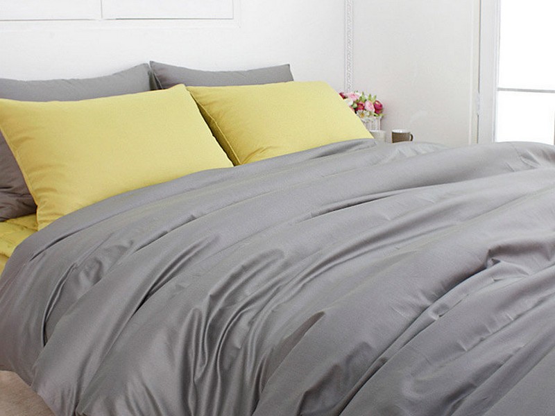 Light Grey Linen Duvet Cover